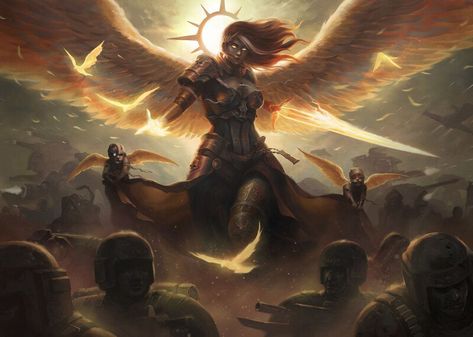 ArtStation - Living Saint Hazel (Custom Commission), L J Koh 40k Sisters Of Battle, Heroic Fantasy, Warhammer 40k Art, Fantasy Battle, Warhammer Art, Warhammer 40k Artwork, Warhammer Fantasy, Warhammer 40000, Angel Art