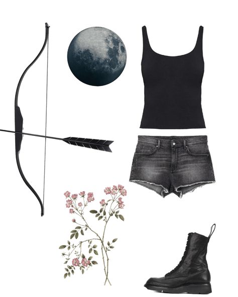 Artemis Outfit, Hunter Of Artemis, Ideas For Flowers, Percy Jackson Books, Outfit Maker, Outfit Shoplook, Percy Jackson, Basic Tank Top, Camisole Top