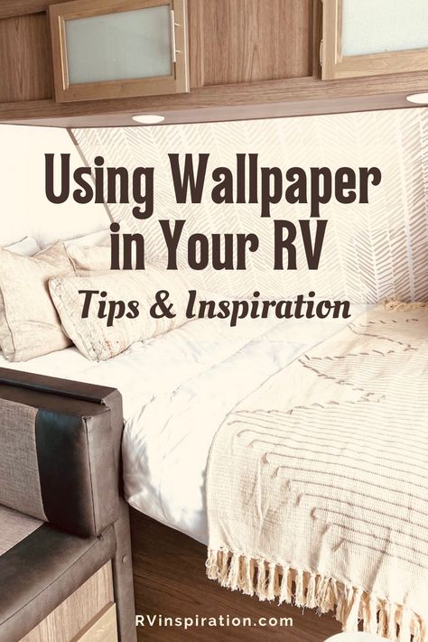 Peel And Stick Wallpaper Camper, Camper Makeover Wallpaper, Remodel Rv Interior Rv Makeover, Peel And Stick Wallpaper In Camper, Wallpaper Trailer Walls, Rv Upholstery Makeover, Peel And Stick Wallpaper In Rv, Rv Privacy Ideas, Rv Jack Knife Sofa Recover