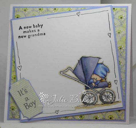 New Baby, New Grandma card by Julie Baker New Grandma Card, Becoming A Grandma, Julie Baker, Grandma Card, Valentines Puns, Grandma Cards, Owl Punch, Happy December, Girls Tea Party