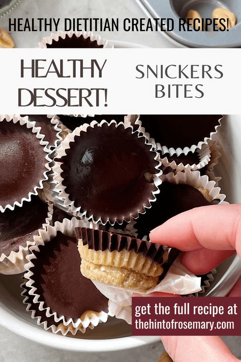 Snickers Bites, Healthy Snickers, Snickers Protein, Snickers Recipe, Healthy No Bake, Snack Bites, Dessert Bites, Mini Bites, Protein Bites