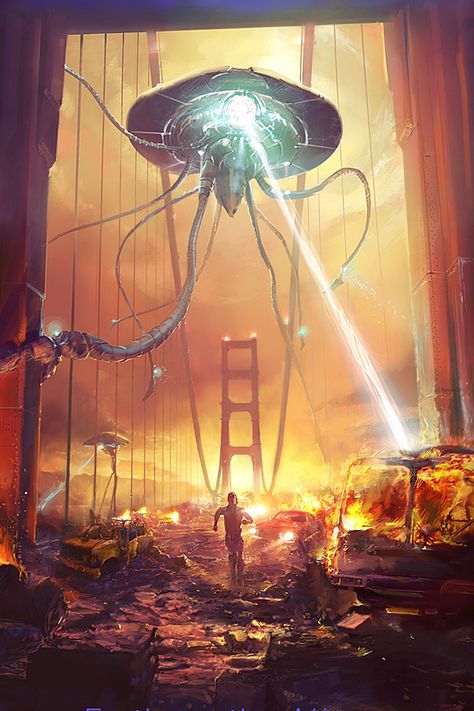 54 Mind-Blowing Digital Paintings - Tuts+ Design & Illustration Article #digitalpainting #digitalart #illustration Monster Movies, Baba Jaga, Science Fiction Art, Matte Painting, Digital Art Illustration, Sci Fi Movies, Traditional Paintings, Science Fiction Fantasy, Classic Horror