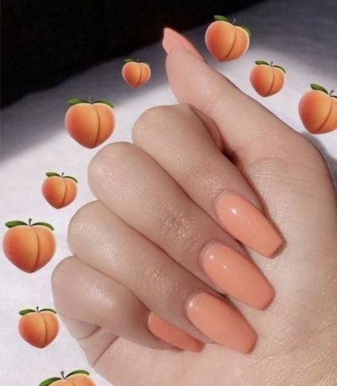 Peach Nails, Best Nails, Brittle Nails, Great Nails, Peach Fuzz, Acrylic Nails Coffin, Unique Nails, Kat Von D, Nail Designs Summer