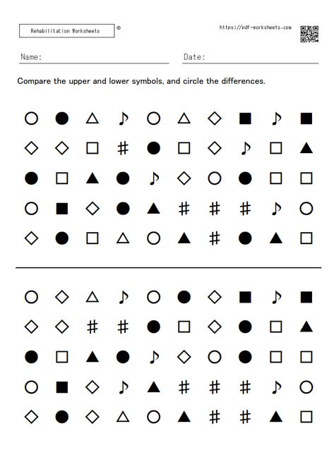 Rehabilitation Worksheets - Worksheets site for rehabilitasion.There are many free worksheets. - Page 4 Rehabilitation Worksheets, Visual Perception Activities, Visual Tracking, Hidden Images, Visual Perception, Free Worksheets, Montessori Activities, Occupational Therapy, Math Games