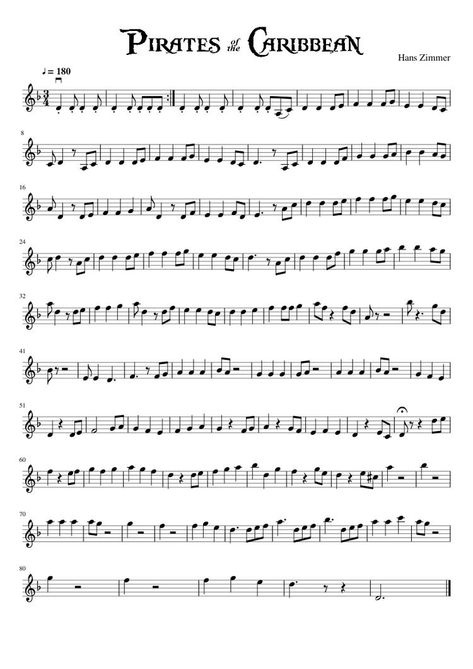 He's A Pirate Piano, Easy Violin Sheet Music, Free Violin Sheet Music, Piano Songs Sheet Music, Piano Sheet Music Letters, Viola Sheet Music, Accordion Music, Trumpet Sheet Music, Trumpet Music