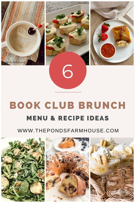 Book Club Lunch Ideas, Book Club Luncheon Ideas, Luncheon Ideas Ladies Lunch, Ladies Luncheon Menu Ideas, Brunch Egg Casserole, Easy Egg Casserole, Caprese Appetizer, Brunch Tablescape, Luncheon Menu