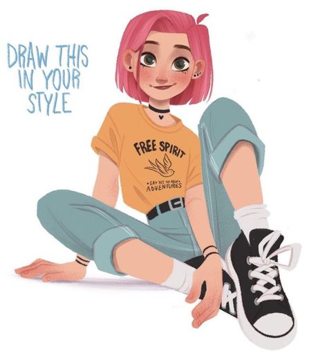 Art Challenges, Art Style Challenge, Drawing Ideas List, Cute Sketches, Creative Drawing Prompts, Art Prompts, Style Challenge, Art Drawings For Kids, July 10