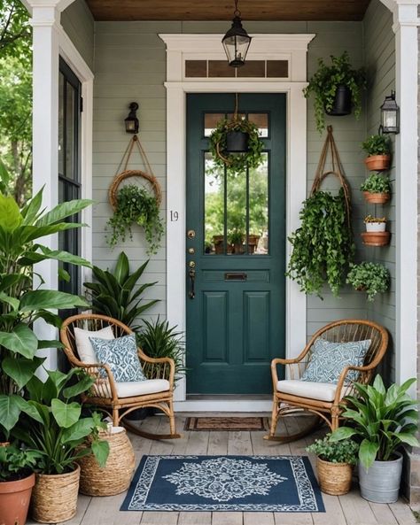 20 Boho Style Front Porch Ideas To Try – ToolzView Hacienda Porch, Bungalow Front Porch Ideas, Mismatched Decor, English Cottage Garden Ideas, Entrance Styling, Small Front Porch Ideas Entrance, Porch Vibes, Small Porch Decorating, Cottage Garden Ideas