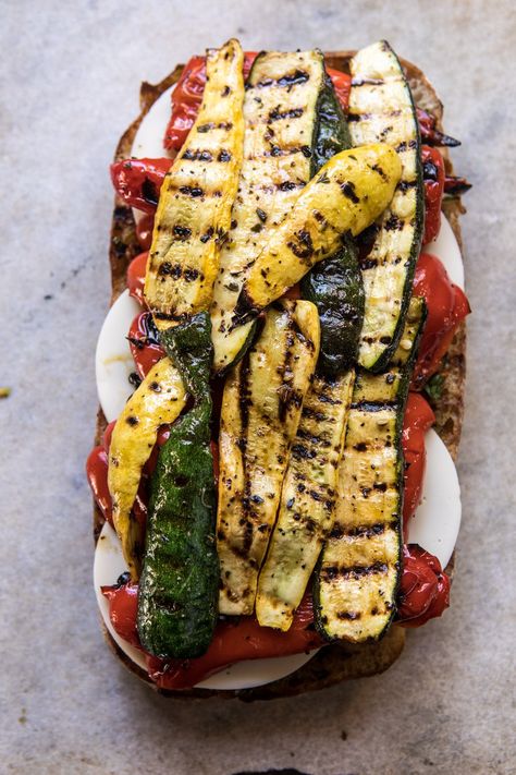 Marinated Veggie Cheese Sandwich with Sun-Dried Tomato Pesto | halfbakedharvest.com #easyrecipe #summer #sandwhich #healthyrecipes #dinner #easy #lunch Marinated Recipes, Marinated Grilled Vegetables, Sandwiches Breakfast, Vegetarian Sandwiches, Burger Cheese, Cheese Desserts, Picnic Sandwiches, Marinated Vegetables, Breakfast Burger