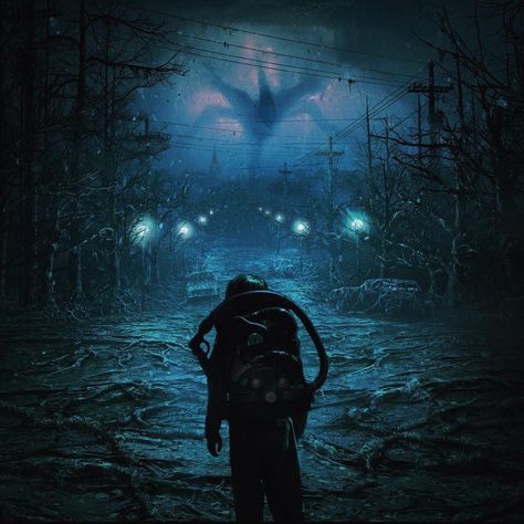 Stranger Things Concept Art, The Upside Down Aesthetic, Upside Down Stranger Things, Stranger Things Upside Down, Monster Sketch, Mind Flayer, Dark Souls Art, Stranger Things Art, Ancient Technology