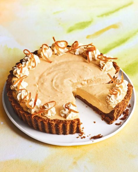 Seville orange and ginger pie Banoffee Pie Recipe, Seville Orange, Orange Dessert, Marmalade Recipe, Ginger Biscuits, Candied Orange Peel, Banoffee Pie, Make Ahead Desserts, Delicious Magazine