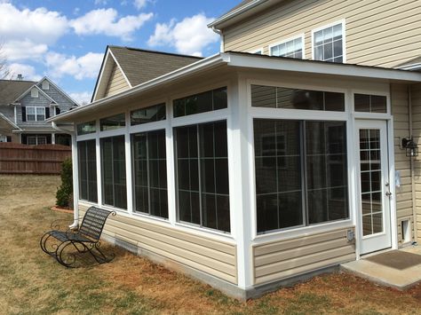 Hybrid Sunroom, Simpsonville, SC Sunroom Doors, Landscape Ideas Front Yard Curb Appeal, Custom Porch, Porch Enclosures, Cabin Porch, Frosted Cookies, Porch Addition, Sunroom Designs, Screen Room