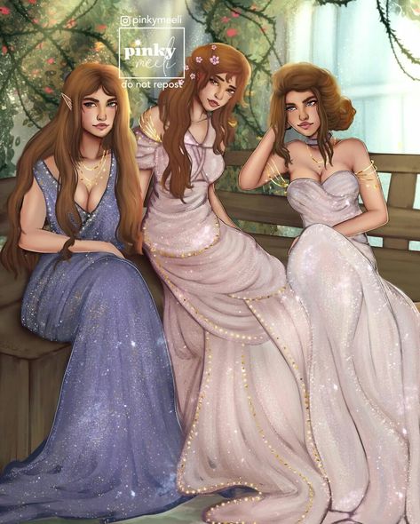 Archeron Sisters, Elain Archeron, Nesta Archeron, Books Fanart, Acotar Series, A Court Of Mist And Fury, Loki Marvel, Oc Ideas, A Work In Progress