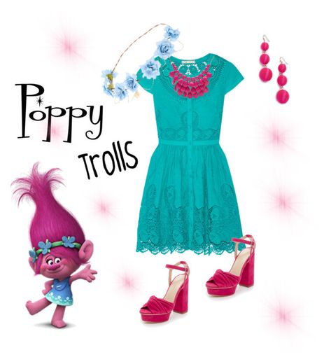 Trolls Dress, Dreamworks Trolls, Character Inspired Outfits, Cosplay Makeup, Embroidery Dress, Fun At Work, Animated Movies, Dreamworks, Dress Codes