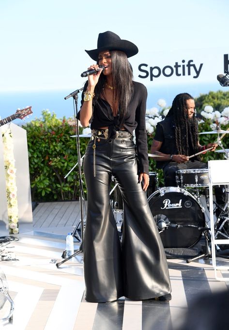 Ciara Style, Black Cowgirl, Cannes Lions, Gabrielle Union, Kerry Washington, Black Leather Pants, Cannes France, Cowgirl Outfits, Vogue Fashion