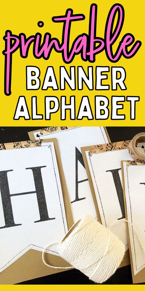 Mini Banner Printable Free, How To Make A Banner Diy, Congratulations Banner Printable Free, Welcome Home Banner Printable Free, Paper Banners Ideas Diy, Free Banner Letters, How To Make A Banner, Diy Banner Ideas, Free Printable Letters For Banners