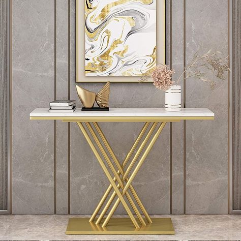 Steel Console Table, Fine Furniture Design, Table With Marble Top, Table With Marble, Console Table Styling, Console Table Design, Marble Console Table, Marble Console, Metal Console Table