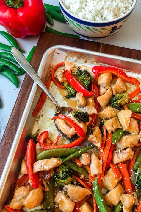 Sheet Pan Teriyaki Chicken | Modernmealmakeover.com Sheet Pan Teriyaki Chicken, Sheet Pan Dinners Chicken, Asian Inspired Dishes, Recipe Sheets, Easy One Pot Meals, Homemade Teriyaki Sauce, Easy Mexican, Family Dinner Recipes, Sheet Pan Dinners