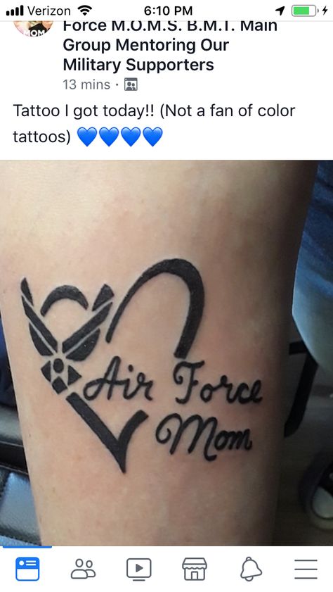 Airforce Tattoos For Mom, Air Force Tattoo Ideas, Airforce Tattoos, Air Force Tattoo For Women, Air Force Mom Tattoo, Cop Tattoos, Air Force Tattoo, Forearm Flower Tattoo, Fire Fighter Tattoos