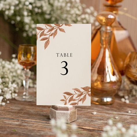 October Wedding Table, Autumn Wedding Table Numbers, Boho Table Numbers, Autumn Wedding Table, Fall Wedding Table Numbers, Table Number Template, Fall Wedding Tables, Wedding Table Numbers Template, Wedding Autumn