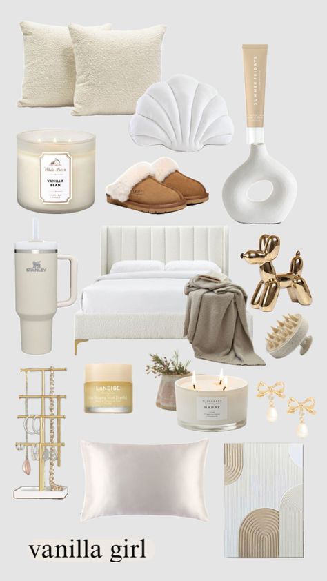 vanilla girl bedroom inspo Vanilla Girl Bedroom, Vanilla Girl Aesthetic, Beige Room, White Room Decor, Room Redesign, Preppy Room Decor, Vanilla Girl, Preppy Room, Redecorate Bedroom