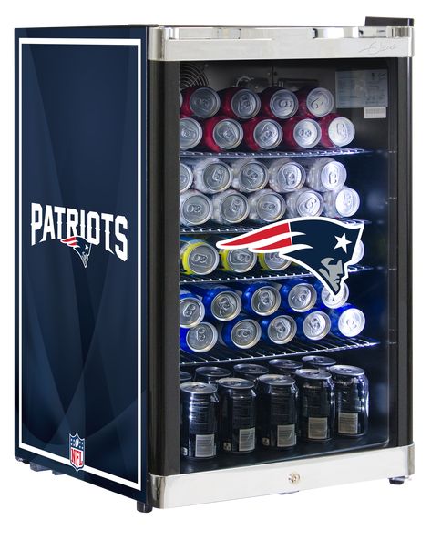 New England Patriots Get the perfect finishing touch for any room in your home when you grab this NFL 4.59 cu. ft. Beverage Center with glass door. This awesome piece lets everyone who enters your home know that you're proud to be a loyal NFL fan. Eagles Man Cave, Philadelphia Eagles Man Cave, Eagles Man Cave Ideas, Man Cave Basement Diy, Classy Man Cave, Coffee/wine Bar, Ultimate Man Cave, Man Cave Bathroom, Copper Fixture