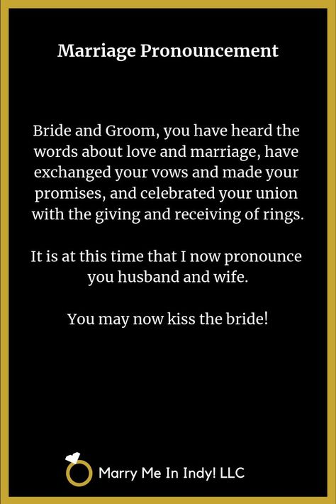 Marriage Pronouncement Wording, Pronouncement Of Marriage Wording, Wedding Pronouncement, Marriage Pronouncement, Declaration Of Intent Wedding, Vow Ideas, Race Wedding, Wedding Officiant Script, Autumn Wedding Ideas