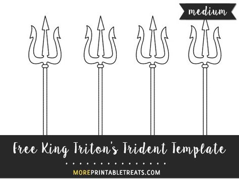 Free King Triton's Trident Template - Medium Size King Triton Trident Diy, Enigma Machine, King Triton, Mermaid Costumes, Fox Party, Receiving Gifts, Mermaid Images, 5th Birthday Party Ideas, Flotsam And Jetsam