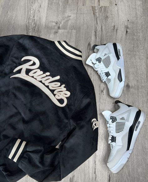 Next statement piece sorted with the Las Vegas Raiders Suede Jacket🖤⁠ ⁠ The All-over suede is clearly the winning feature😍 BUT the details don't stop there. With embroidered team logos, and a padded, quilted lining on the interior, you have yourself a wardrobe standout. ⁠ ⁠ Cop yours today!⁠ ⁠ ⁠ ⁠ #instastreetwear #ootdinspo #womensstreetwear #sneakerhead #streetwear #streetstyle #streetwearstyle #fashioninspo #dailyoutfit #ootdfashion #sty Raiders Outfits For Women, Raiders Outfit, Gifting Ideas, Las Vegas Raiders, Outfits For Women, Streetwear Women, Suede Jacket, Ootd Fashion, Sneaker Head