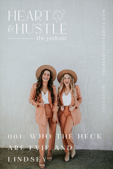 Welcome to the Heart and Hustle Podcast with Evie Rupp and Lindsey Roman – two photographers turned entrepreneurs, and founders of The Heart University.  If you’re a creative entrepreneur or a motivated dreamer wanting to make the most of your life – this podcast is for you!  #theheartuniversity #theheart&hustlepodcast #creativeentreprenuer #businessowner #smallbusinessowner #businesseducation #howtorunabusiness Evie Rupp, Business Partner Photoshoot, Podcast Shoot, Agency Photoshoot, Corporate Photoshoot, Financial Coaching, Small Business Website Design, Brand Shoot, Financial Coach