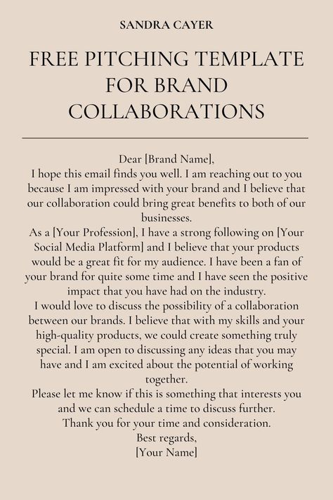 #Ugc_Brand_Emails #Pr_Email_Template #Brand_Collaboration_Email_Template #Ugc_Contract_Template_Free Business Collaboration Ideas, Collab With Brands, Ugc Brand Emails, Ugc Pitch Example, Pr Email Template, Ugc Email Pitch Example, Brands To Email For Pr, Collaboration Post, Ugc Tips