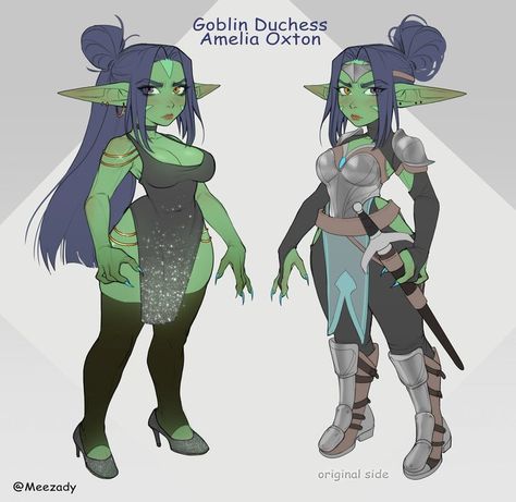 Roxxxan sfw (Comm OPEN) on Twitter: "Please love and favor my goblin Duchess Amelia Oxton https://t.co/BtW27UkPSy" / Twitter Female Goblin, Anime Wolf Drawing, Skin Dress, Goblin Art, Background Grey, Dress Earrings, Orange Eyes, Pointy Ears, Choker Black