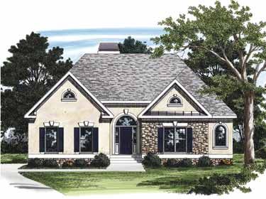 Ok wish the master was on separate side 2000 Sqft House, Stucco Houses, 1700 Sq Ft House Plans, Family House Design, Well House, Stair Well, Large Farmhouse, Cottage House Plan, Cottage Floor Plans