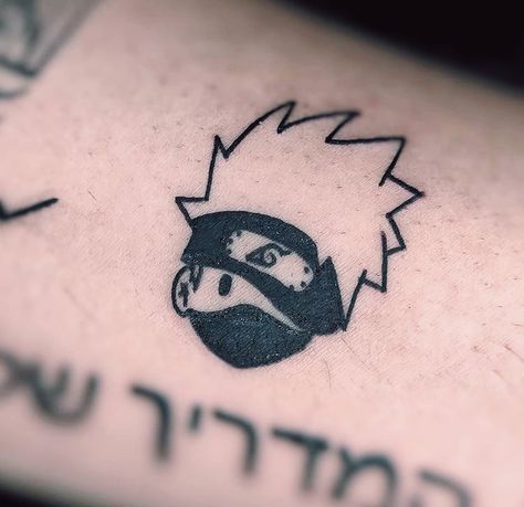 Aizawa Tattoo Ideas, Kakashi Hatake Tattoo Ideas, Kakashi Tattoo Ideas, Kakashi Tattoo Design, Naruto Anime Tattoo, Anbu Tattoo, Filter Tattoo, Kakashi Tattoo, Tato Minimal