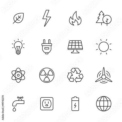 Energy Icon, Energy Drawing, Energy Symbols, Brain Tattoo, Typographic Logo Design, Energy Transformations, Fire Flame, Holiday Icon, Leaf Plant