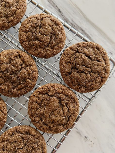 Ginger and Molasses Rye Cookies | Accidental Artisan Rye Cookies, Ancient Grains Recipes, Wheat Flour Recipes, Christmas Cookie Boxes, Ginger Molasses, Grain Recipes, Ginger Molasses Cookies, Kinds Of Cookies, Molasses Cookies