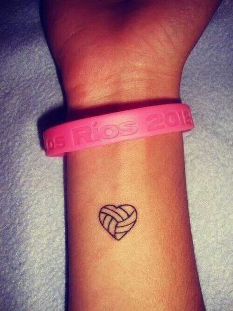 Volleyball Tattoo, Tattoo Ideas Tumblr, Soccer Tattoos, Small Wrist Tattoos, Tat Ideas, Unique Tattoo, Tattoo Pattern, Little Tattoos, Mini Tattoos