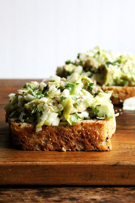 avocado and smoked trout salad toasts Canned Fish Recipes, Smoked Trout Salad, Seafood Pizza, Canned Fish, Trout Recipes, Smoked Trout, Toast Recipes, Avocado Salad, Food 52