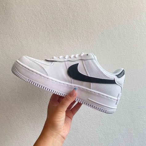 Hand painted custom Nike sneakers Turnaround time: 2-3 weeks Free shipping within the US Black Air Force 1, Custom Af1, Nike Air Force 1 Shadow, Air Force 1 Shadow, Custom Nike Shoes, Tenis Nike, Custom Air Force 1, Custom Nike, Cute Nikes