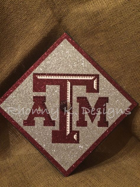 A&m Graduation Cap, Texas A&m Graduation Cap, High School Grad Cap Ideas, Tamu Graduation, Graduation Hat Toppers, Graduation Cap Decoration Diy, High School Graduation Cap, Grad Cap Designs, Grad Cap Ideas