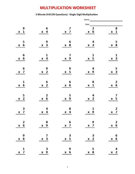 Multiplication 3 minute drill V 10 Math Worksheets with | Etsy Math Worksheets With Answers, 10th Grade Math Worksheets, Kumon Worksheets, Multiplication 3, 10th Grade Math, Easy Math Worksheets, Math Fractions Worksheets, Multiplication Facts Worksheets, Math Multiplication Worksheets