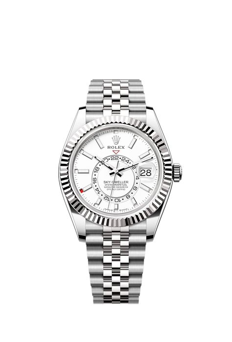 Discover the Sky-Dweller watch in Oystersteel and white gold on the Official Rolex Website Model: m336934-0004 Rolex Sky Dweller, Groomsmen Watches, Rolex Bracelet, Sky Dweller, Oyster Perpetual Datejust, Rolex Models, Watch Gifts, Women Wrist Watch, White Dial