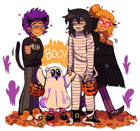 oof can you draw the dadzawa family in their halloween costumes since its currently spooky month? What a cute request! The whole family takes Eri out trick or treating because she needs time to be a... Family Feud Funny Answers, Funny Family Costumes, Funny Family Christmas Photos, Funny Family Movies, Anime Bebe, My Hero Academia 2, Film Anime, Christmas Family Photos, Family Funny