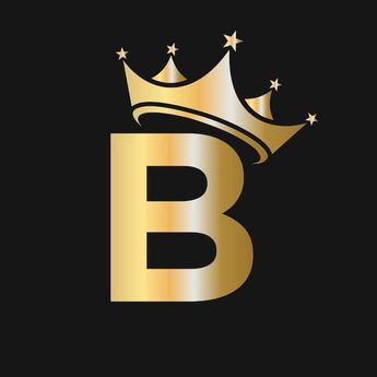 Letter b crown logo crown logo on letter... | Premium Vector #Freepik #vector #crown #king #royal-crown #prince-crown Letter B Template, B Logo Design Letter, Gril Photo, B Wallpaper, Barcelona Wallpapers, Crown King, B Letter, Good Night Love Quotes, $b Wallpaper