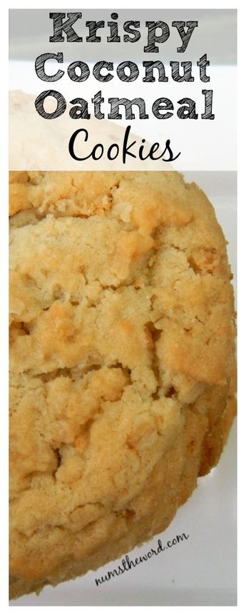 Coconut Oatmeal Cookies, Oatmeal Coconut Cookies, Coconut Oatmeal, Cookies Healthy, Diy Easy Recipes, Crispy Cookies, Kolaci I Torte, Shortbread Cookie, Crinkle Cookies