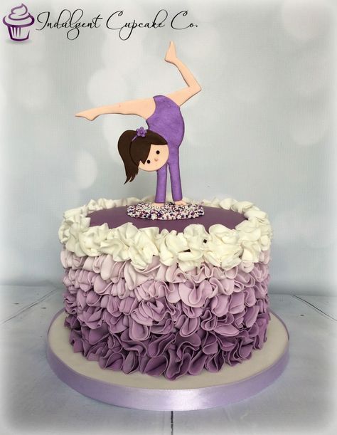 Tumbling Birthday Cake, Gymnastics Themed Cake, Gymnastics Cakes For Girls Birthday, Gymnastic Cake Ideas, Gymnastics Cake Ideas, Dance Birthday Cake, Gymnastics Theme Birthday Party, Gymnastics Birthday Cakes, Gymnastics Cake