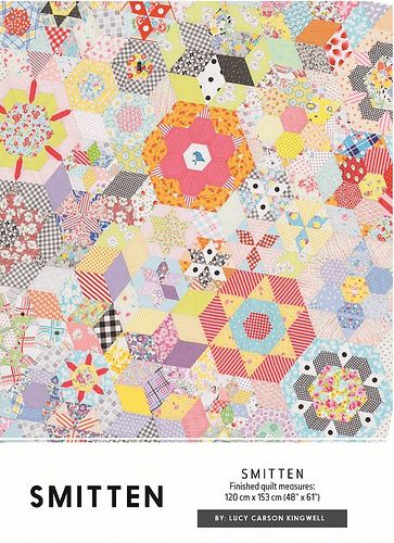 Jen Kingwell smitten_cover | Join our QAL on Flickr www.flic… | Flickr Smitten Quilt, Jen Kingwell Quilts, Epp Quilt, Hexagon Quilt Pattern, Hexie Quilts, Hexie Quilt, Hexagon Quilts, Quilt Modernen, Pdf Quilt Pattern