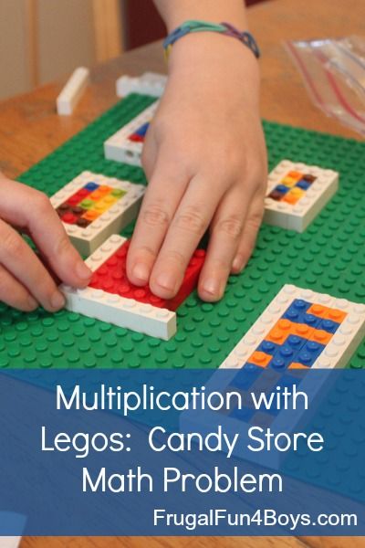 Multiplication with Legos: Candy Store Math Problem Lego Multiplication, Multiplication Models, Teaching Area, Lego Learning, Lego Candy, Lego Math, Lego Education, Math Tools, Math Problem