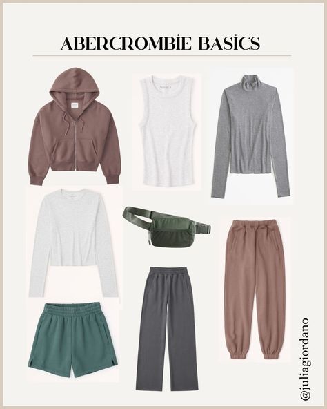 USE CODE AFLTK FOR 20% off of almost everything | ABERCROMBIE BASICS AND FAVORITES FOR FALL. Fall outfits, fall fashion, sweatpants, abercormbie outfits, fanny pack, matching set, best outfits for fall, matching set, what to wear to travel, travel outfits, flare sweatpants, best basics, capsol wardrobe, how to style basics, athleisure, brown sweatsuti, brown sweatshirt, sweatshorts, summer outfit, casual outfits, outfit inspo, sale, abercrombie sale, like to know it, pintrest it girl, it girl Matching Set Outfit Sweats, Brown Sweatshirt, Sneaker Outfits Women, Nike Sneakers Women, Minimal Wardrobe, Matching Sets Outfit, Sneakers Outfit, Airport Outfit, Set Outfit