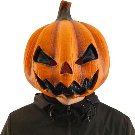 Pumpkin Head Mask, Easter Carnival, Halloween Jackolantern, Fun Meme, Pumpkin Mask, Carnival Costume, Head Mask, Pumpkin Face, Pumpkin Party